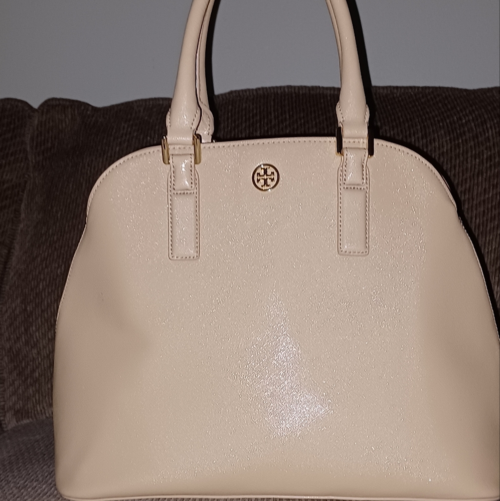 Vintage beige Tory Burch satchel